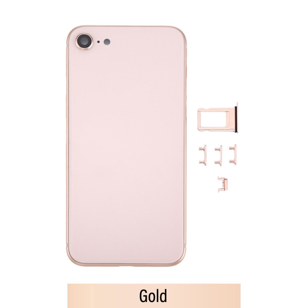 Rear Housing for iPhone 8 (NO LOGO)-Gold Rear Housing for iPhone 8 (NO LOGO)-Gold